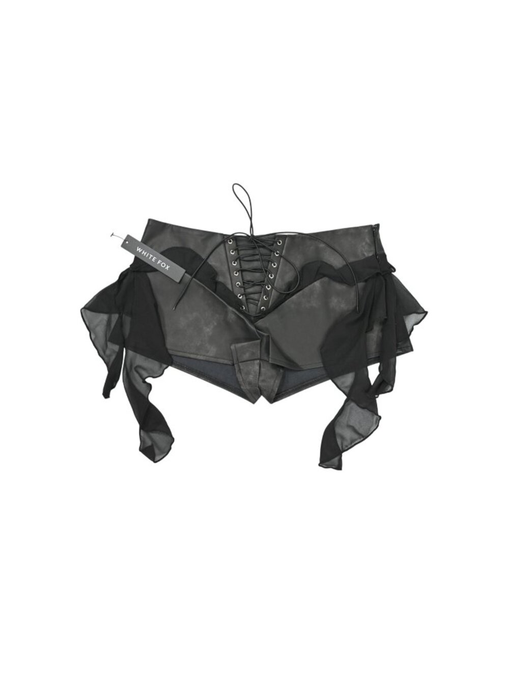 White Fox Boutique Glow All Night Shorts in Black